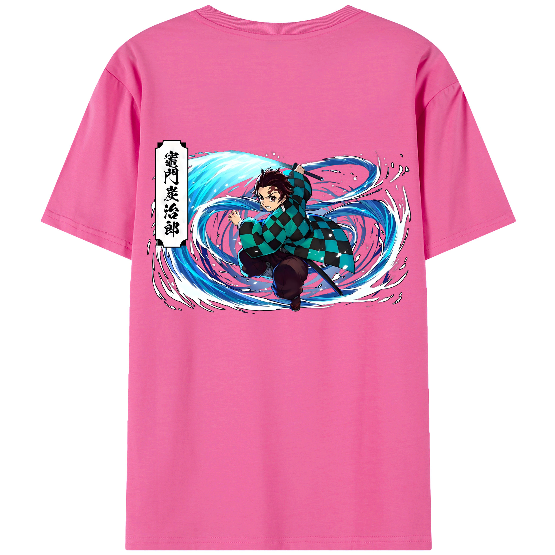 （画像用） 鬼滅の刃 竈門 炭治郎／かまど たんじろう Kamado Tanjirou レディース半袖Tシャツ(バックプリント)